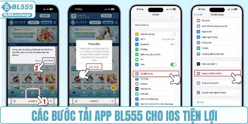 Các bước tải app BL555 cho iOS tiện lợi