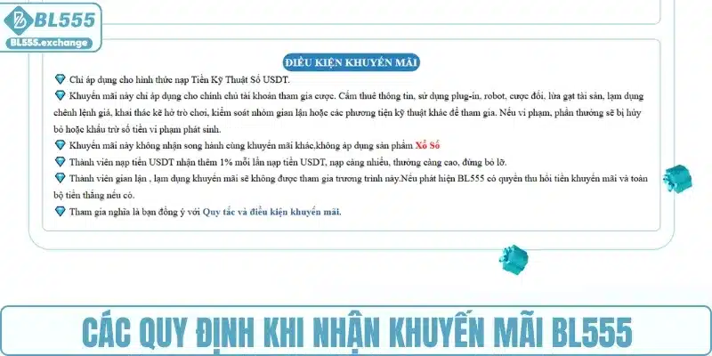 Nhận khuyến mãi BL555 an toàn - Quy định bạn cần biết